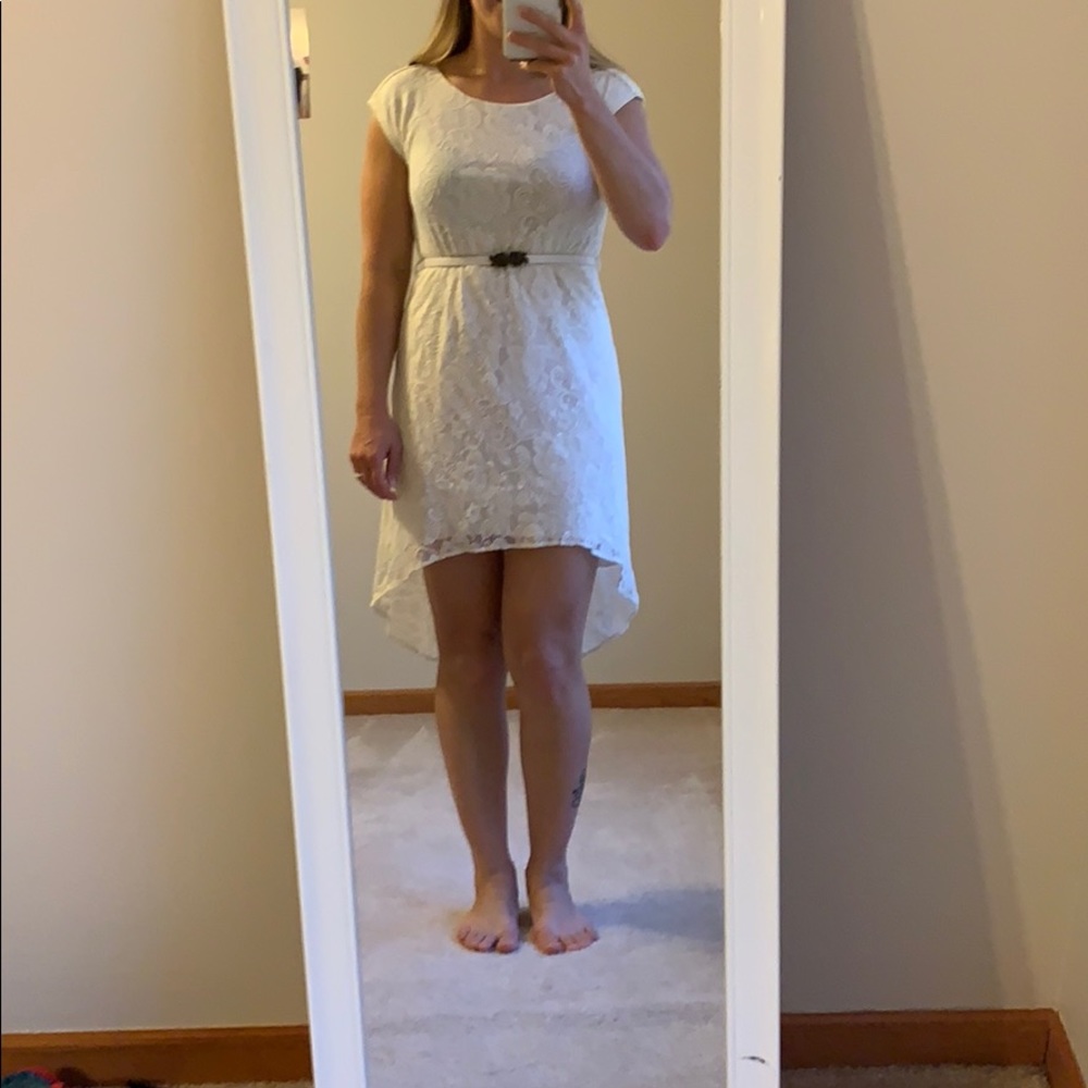 Off-white hi-low lace dress women’s small